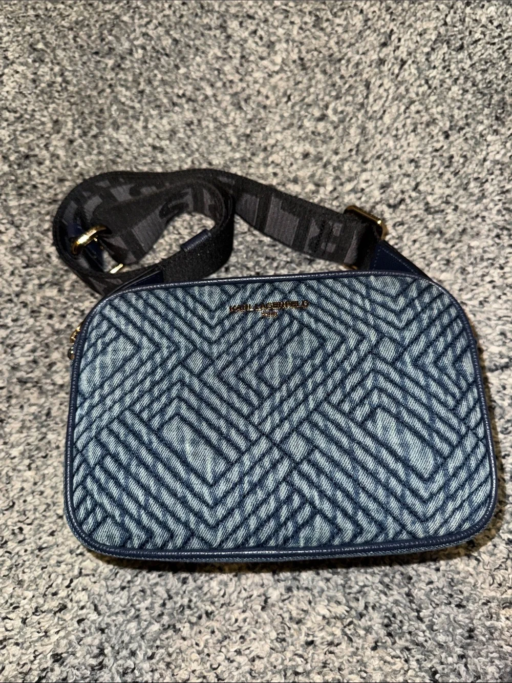 Karl Lagerfeld Denim Crossbody Camera Bag